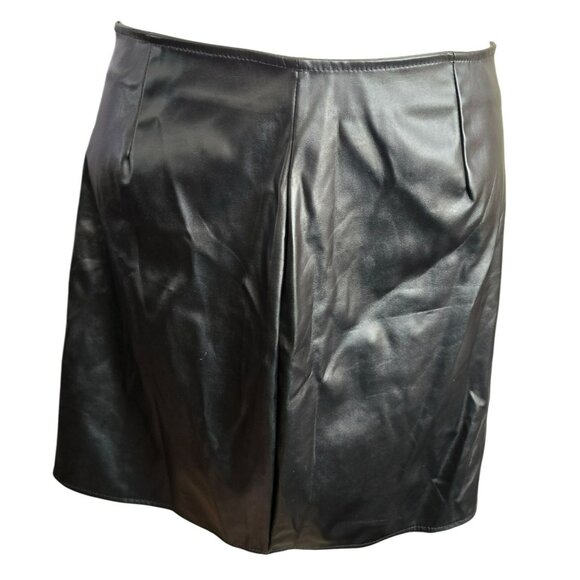 Windsor Black Faux Leather Mini Skirt XL Super Cute! NWT JJ4120 - Picture 1 of 7